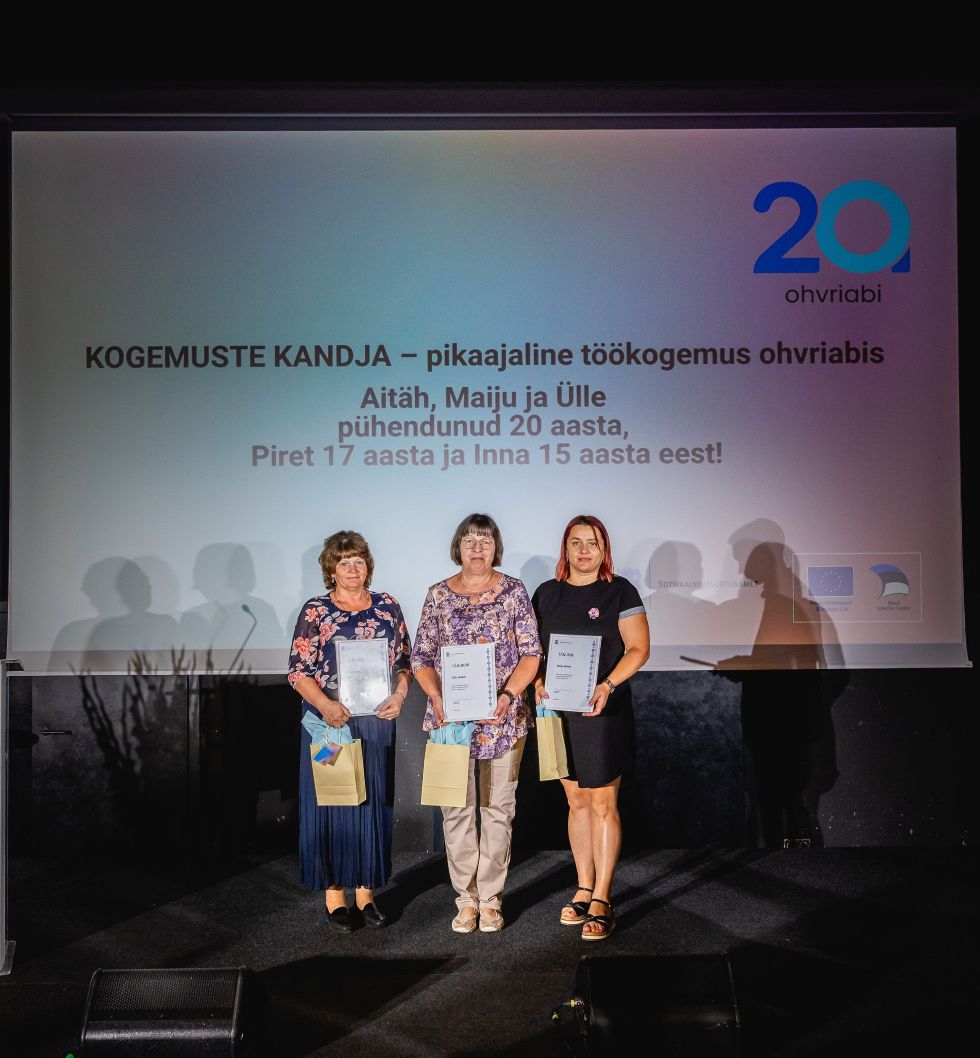 Pikaajalised ohvriabitöötajad Maiju Mumm, Ülle Jaanson ja Piret Vaher.