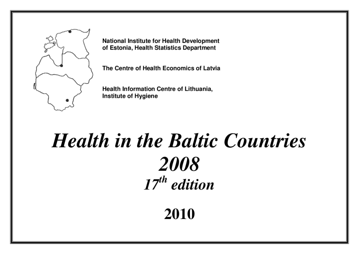 Health in the Baltic Countries. 2008