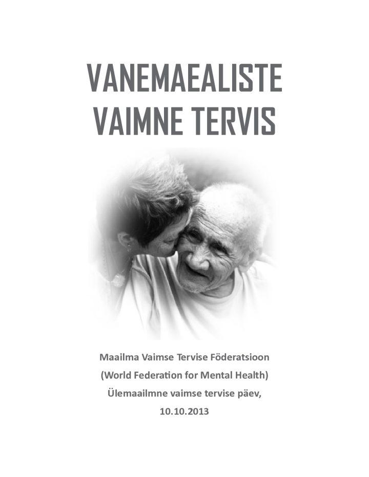 Vanemaealiste vaimne tervis